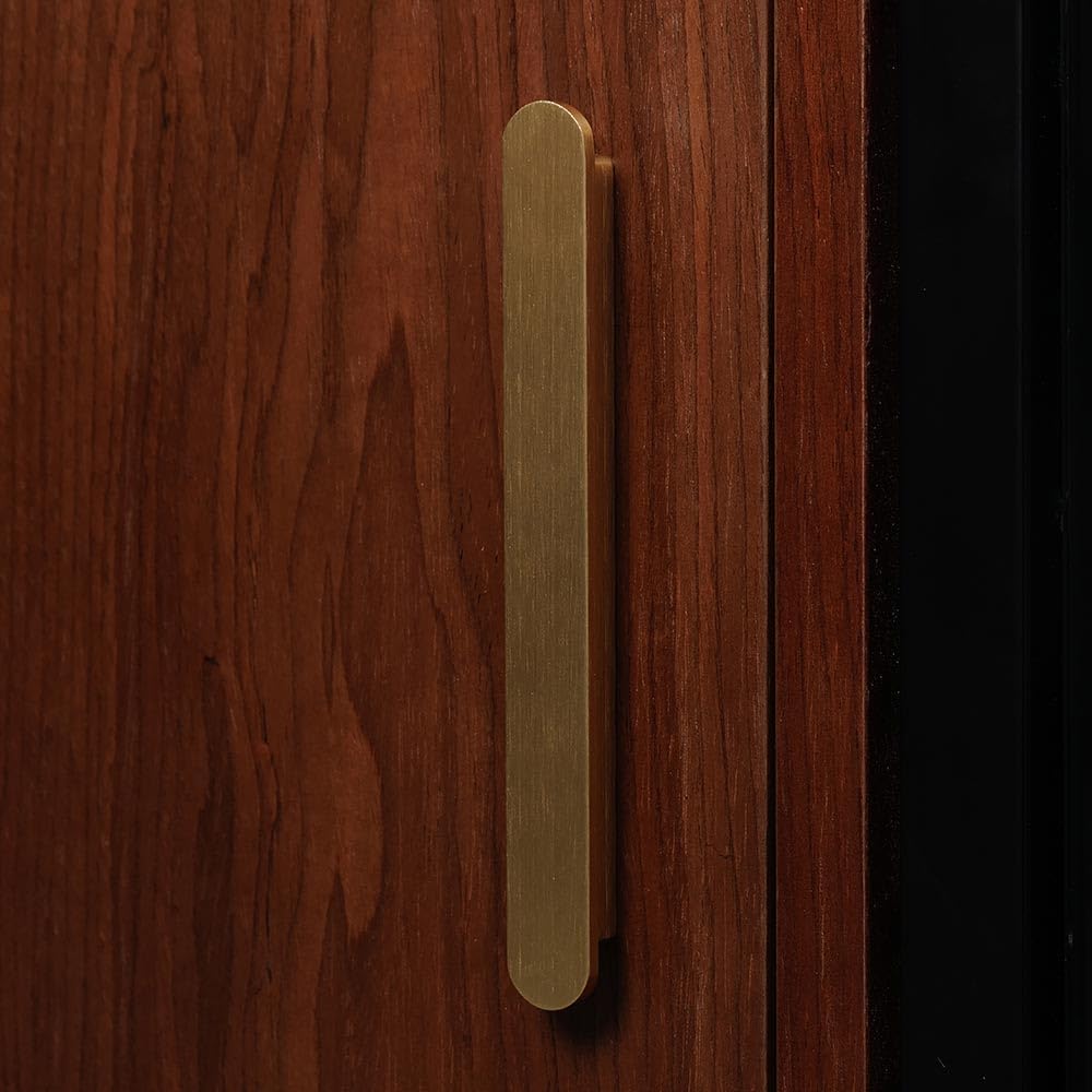 Modern Ember Marcel 72-in Smart Electric Fireplace TV Stand | 42” Firebox Heater | Multi-Flame Colors | Remote, Wi-Fi App, Alexa & Google | Fits TVs up to 80” | Warm Walnut with Brass Handles Modern Ember