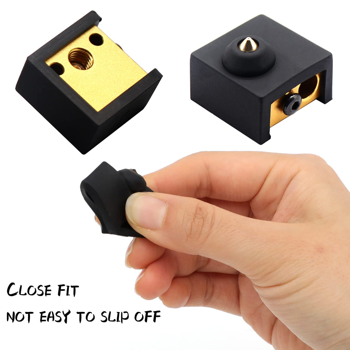 3D Printer Hotend Silicone Sock, 6 PCS Heater Block Silicone Cover for Creality Ender 3/3 Pro/3 V2, Ender 5/5 Plus/ 5 Pro, CR 10 Series, MK7/ 8/9 3D Printer Hotend KITANIS