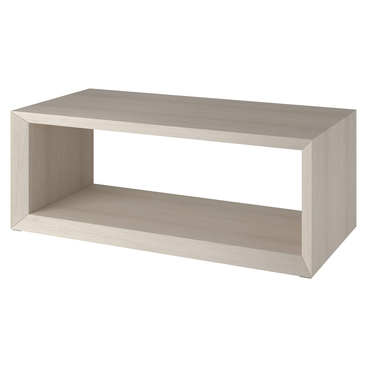 Henn&Hart Osmond Coffee Table, 48" Wide, White Henn&Hart