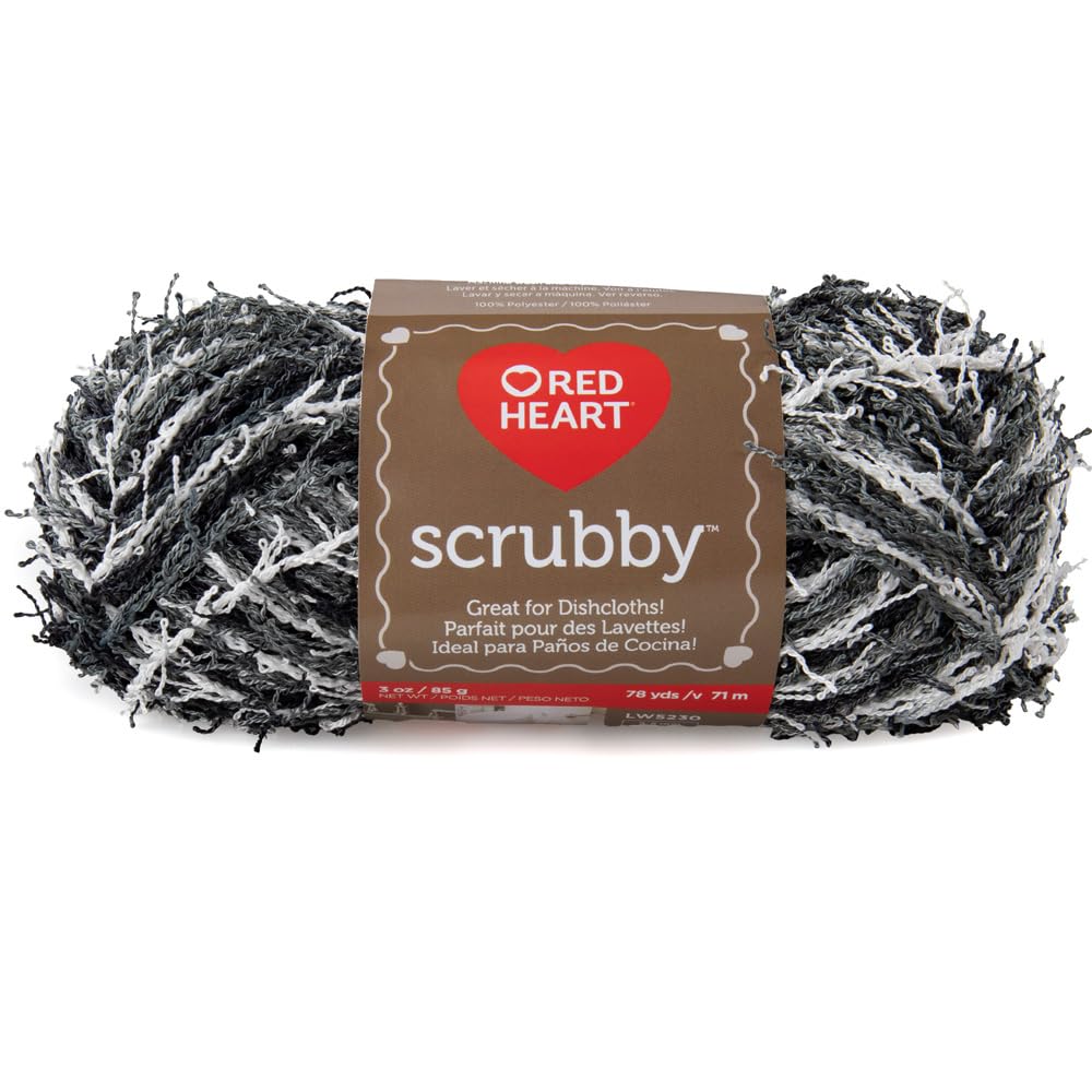 Red Heart Scrubby Yarn – Polyester Specialty Yarn – Marble Craft County