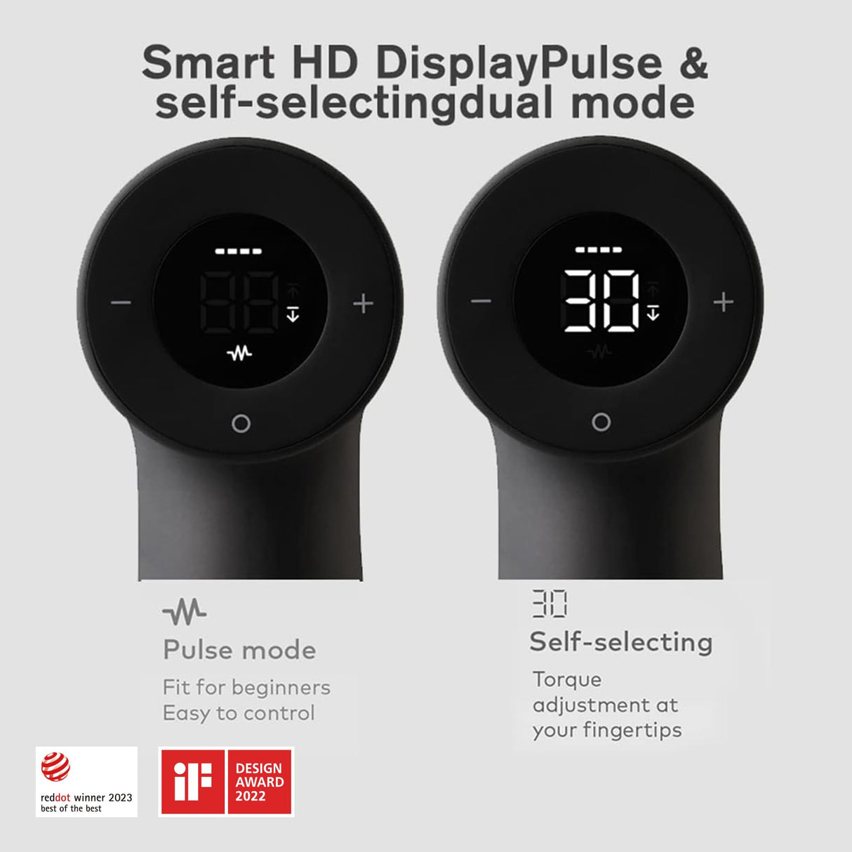 HOTO Cordless Brushless Drill Tool Set, Variable Speed, Hidden Buckle, Unique LED Screen, Intelligent Digital Display, Safe, Exquisite & Practical, High-end Drill Kit for Home/Daily Use HOTO