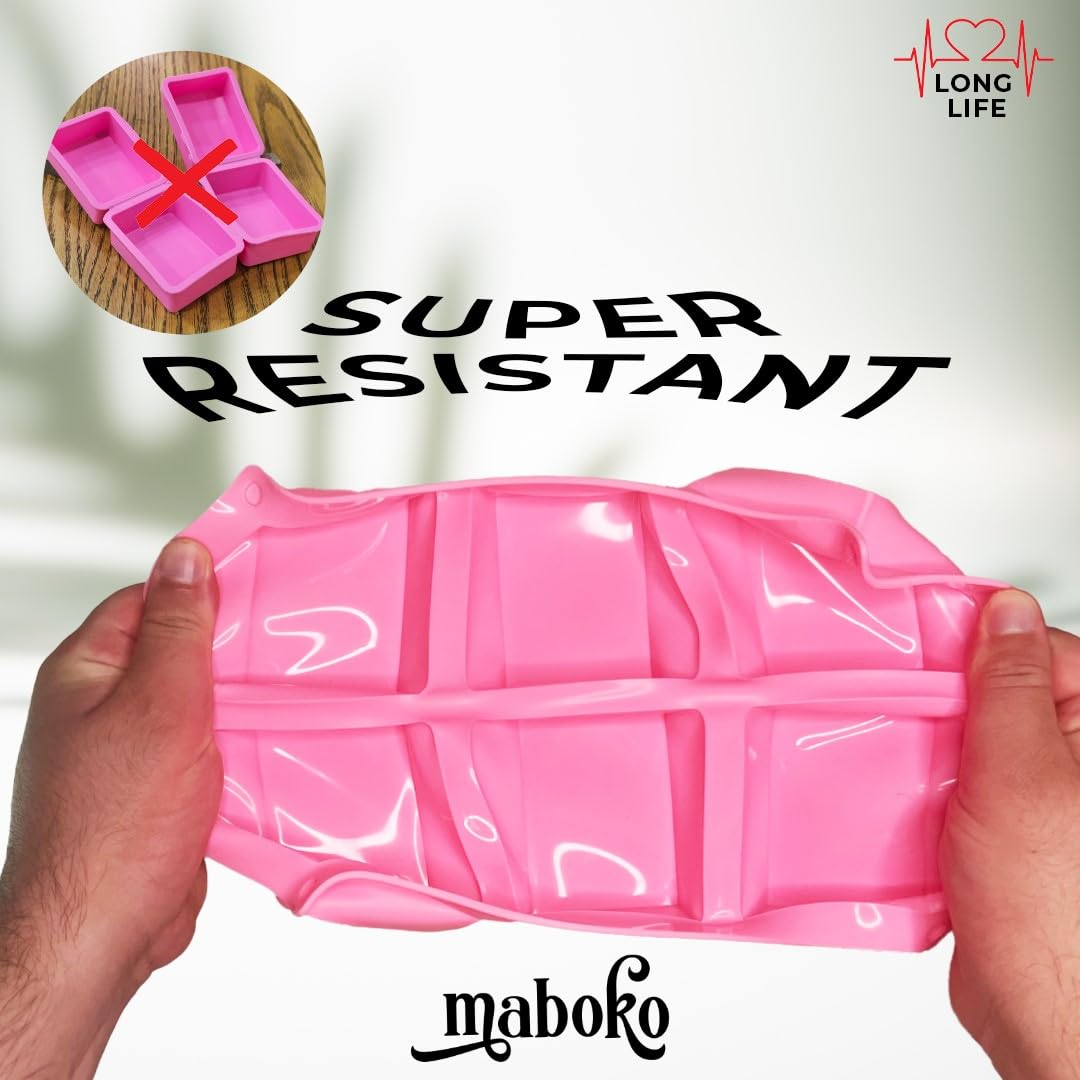 Goat Milk Soap Making Kit for Adults – 2lb Pre-Cut Base, 6 Colors, 6 Scents, Silicone Mold, Pitcher & Gift Boxes – All-in-One DIY Soap Kit with Supplies Maboko