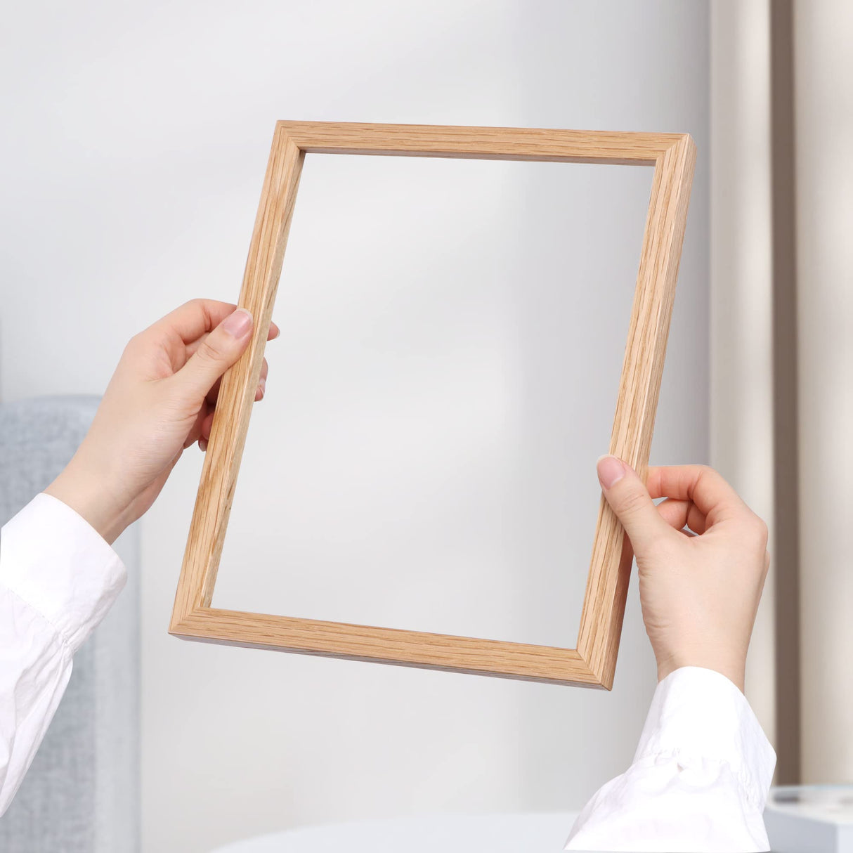 11x14 Picture Frame, 11"x14" Oak Wood Frame, 11x14 Picture Frame Set of 3, 11x14 Frame with Mat for 8x10, Real Tempered Glass, 11 x 14 Photo Frame for Wall (Natural Oak Color, 3 Pack) Fun Memories