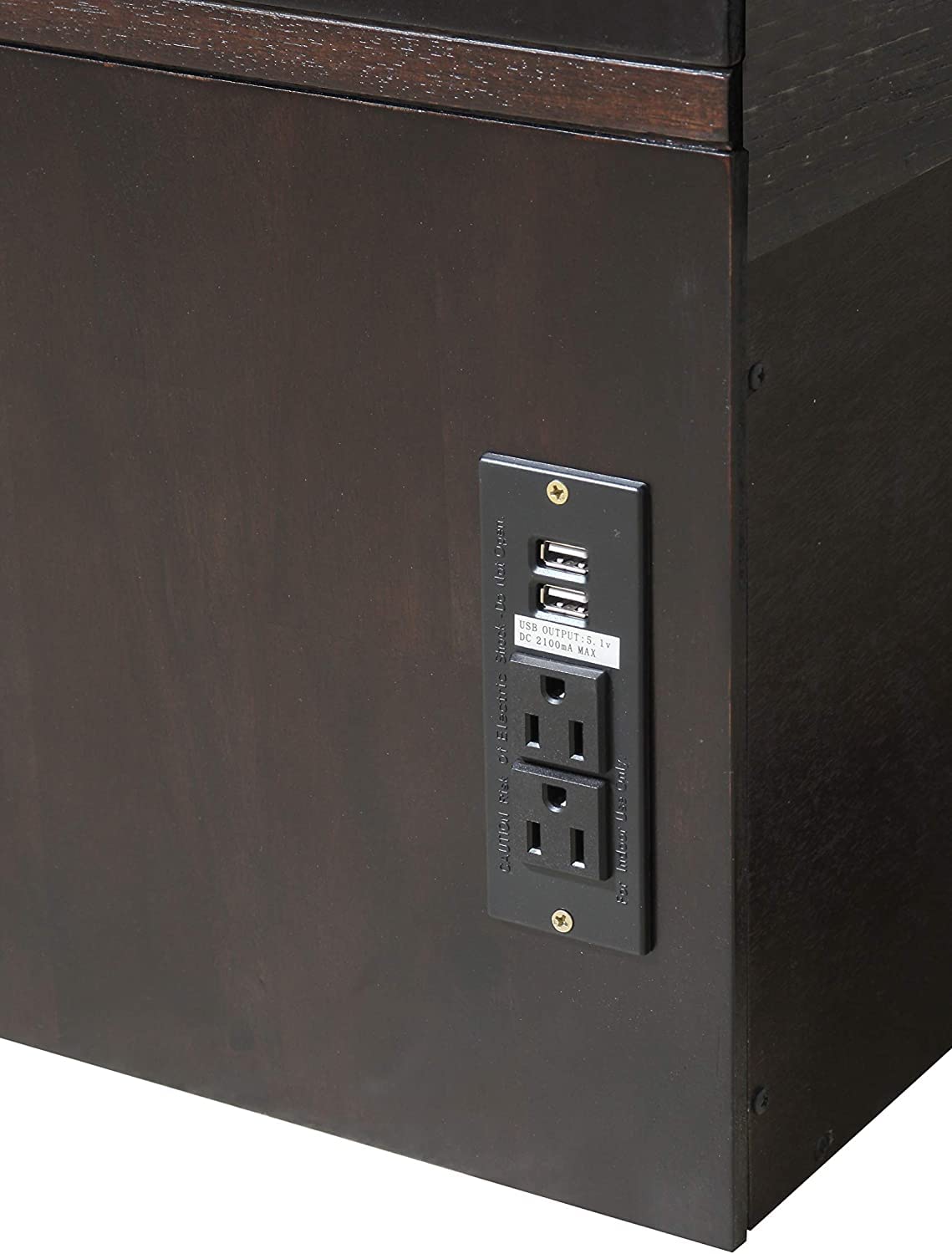 Mega Solutions Emurphybed Daily Delight Murphy Cabinet Chest Bed with Charging Station 8 Inch, Queen (Java) Mega Solutions