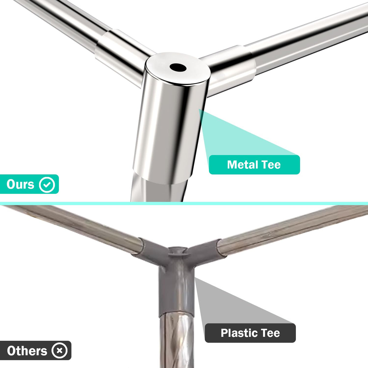 Twin Size Canopy Bed Frame,Stainless Steel Bed Canopy Frame Attachment,Frame Poles for Metal Bed or Wood Bed Mosquito Net or Curtains Décor in The Bedroom NKM