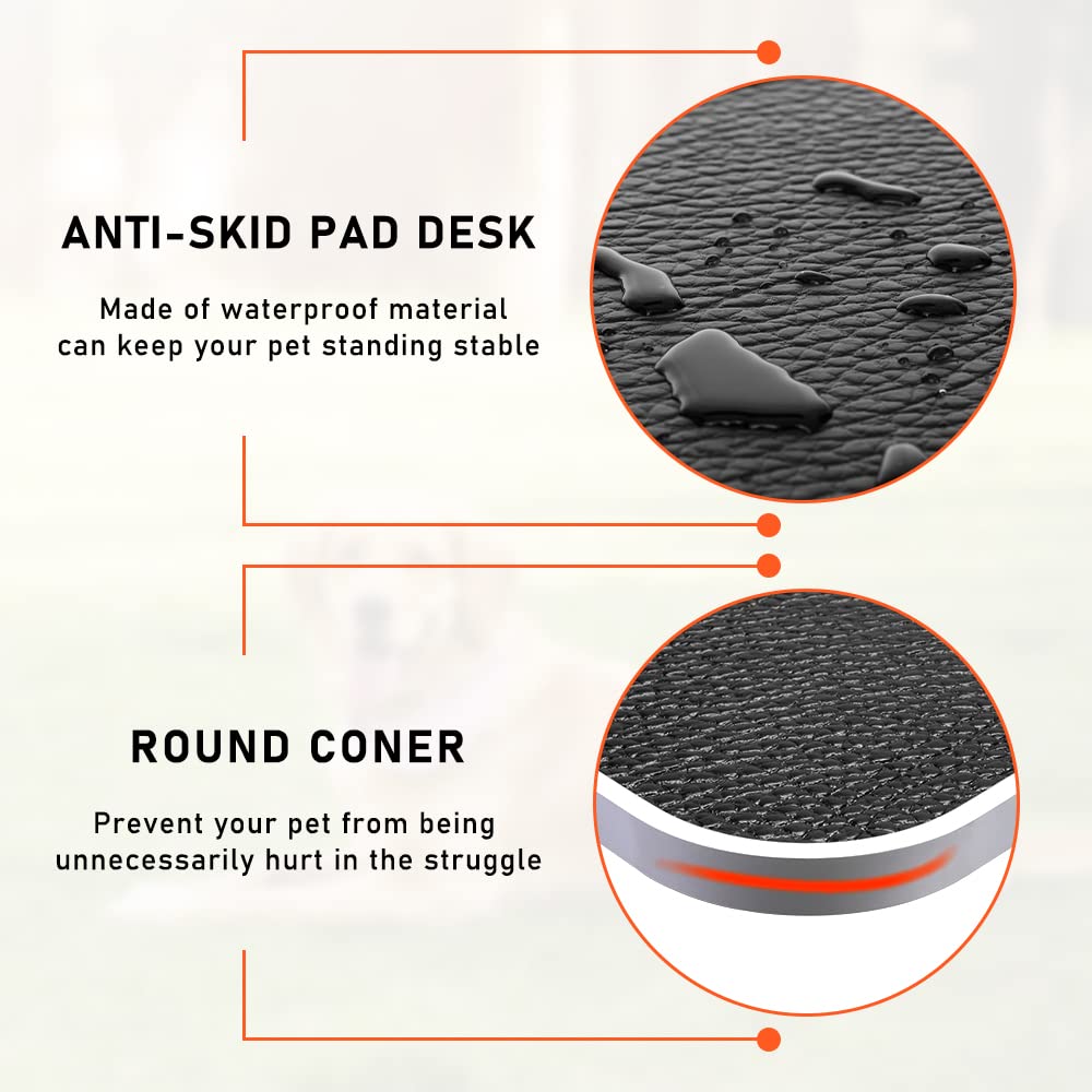 LEIBOU 36-inch Height Adjustable(23''~33.8'') and Foldable Pet Dog Grooming Table with Grooming Arm & Noose for Dog Cat Pet Grooming Maximum Capacity Up to 260lbs LEIBOU