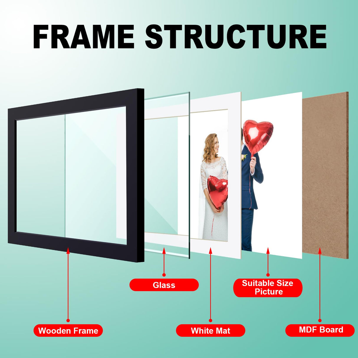 RPJC 11x14 Picture Frames Made of Solid Wood and High Definition Glass Display Pictures 8x10 with Mat or 11x14 Without Mat for Wall Mounting Brown RPJC