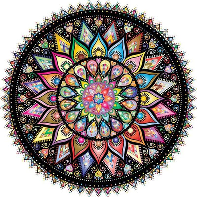 Huacan Mandala Diamond Painting Kits AB Diamond Art Kits for Adults Beginner 5D Full Drill Round Diamond Dots Painting with Diamond Gift 11.8x11.8inch/30x30cm