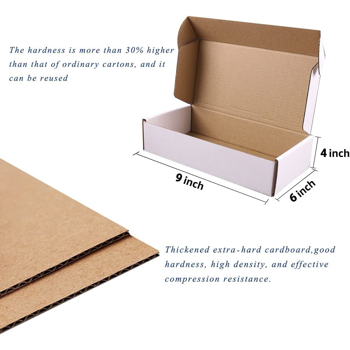 Shipping Boxes, 9"x6"x4" Which is Anti-Impact Come with Exquisite Sealing Label.Suitable E-Commerce Packaging, Shipping Packaging. JIUZHOUXIN