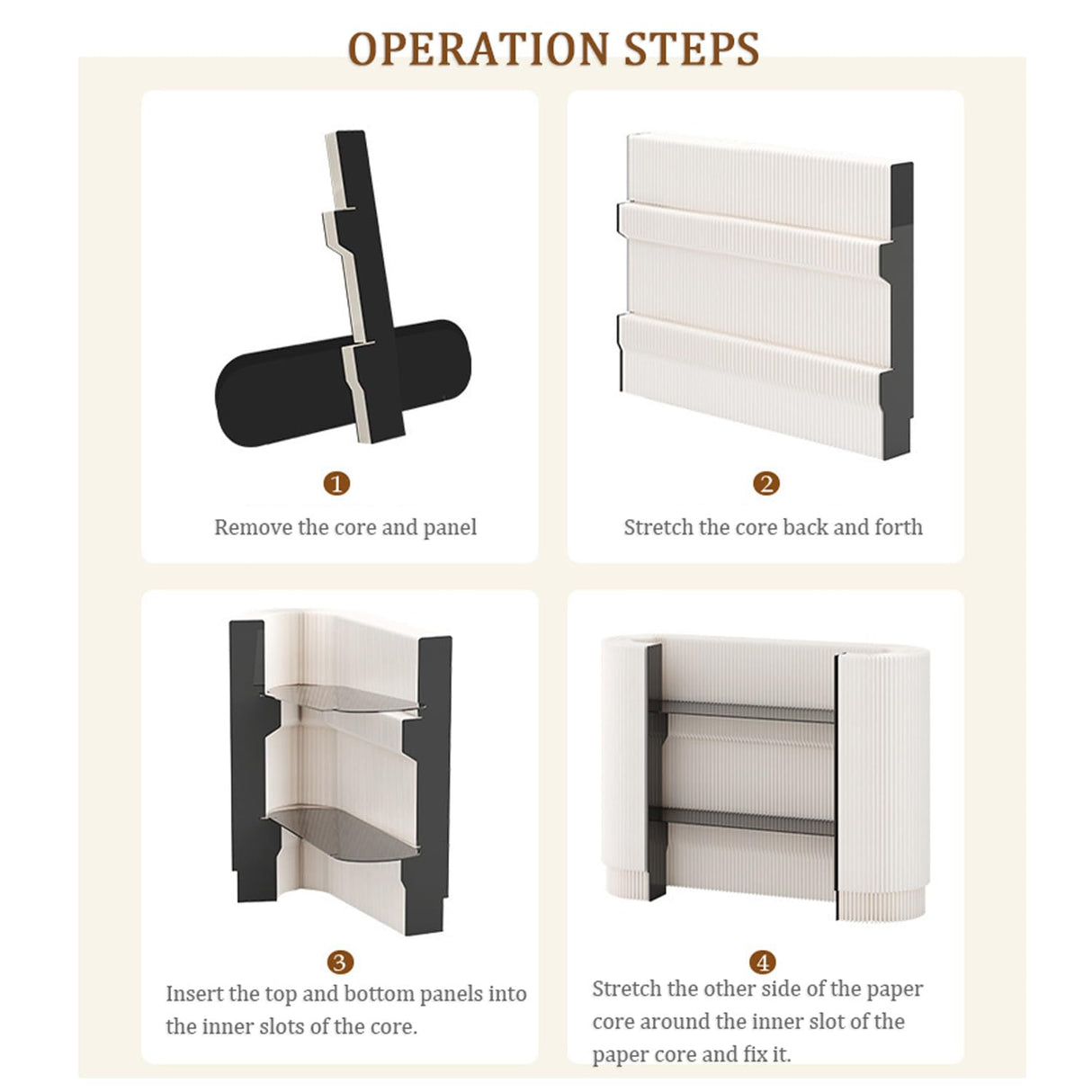 Modern Reception Desk Counter Foldable Exhibition Reception Counter with 2 Shelves, Multi-Functional Commercial Reception Desk for Lobby Hotel Bar WoodArtSupply