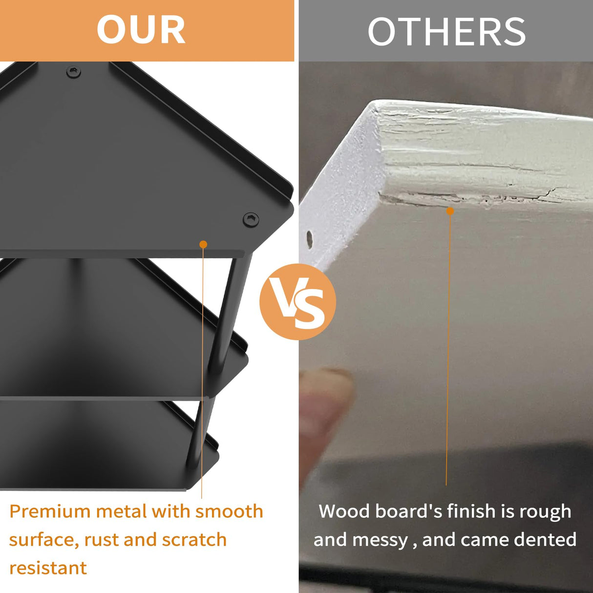 Jesginboo 3 Tier Bathroom Counter Organizer, Vanity Organizer Corner Shelf, Skincare, Makeup Countertop Organizers, Kitchen, Bathroom Counter Storage, Black Jesginboo