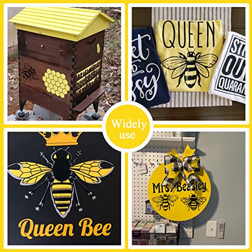 12 Pieces Bee Honeycomb Stencil, Reusable Bee Stencils for Painting on Wood Signs Furniture DIY Crafts Wall Canvas Fabric Plastic Drawing Template Hexagon Paint Wood Burning Stencils (bee) Hosomono