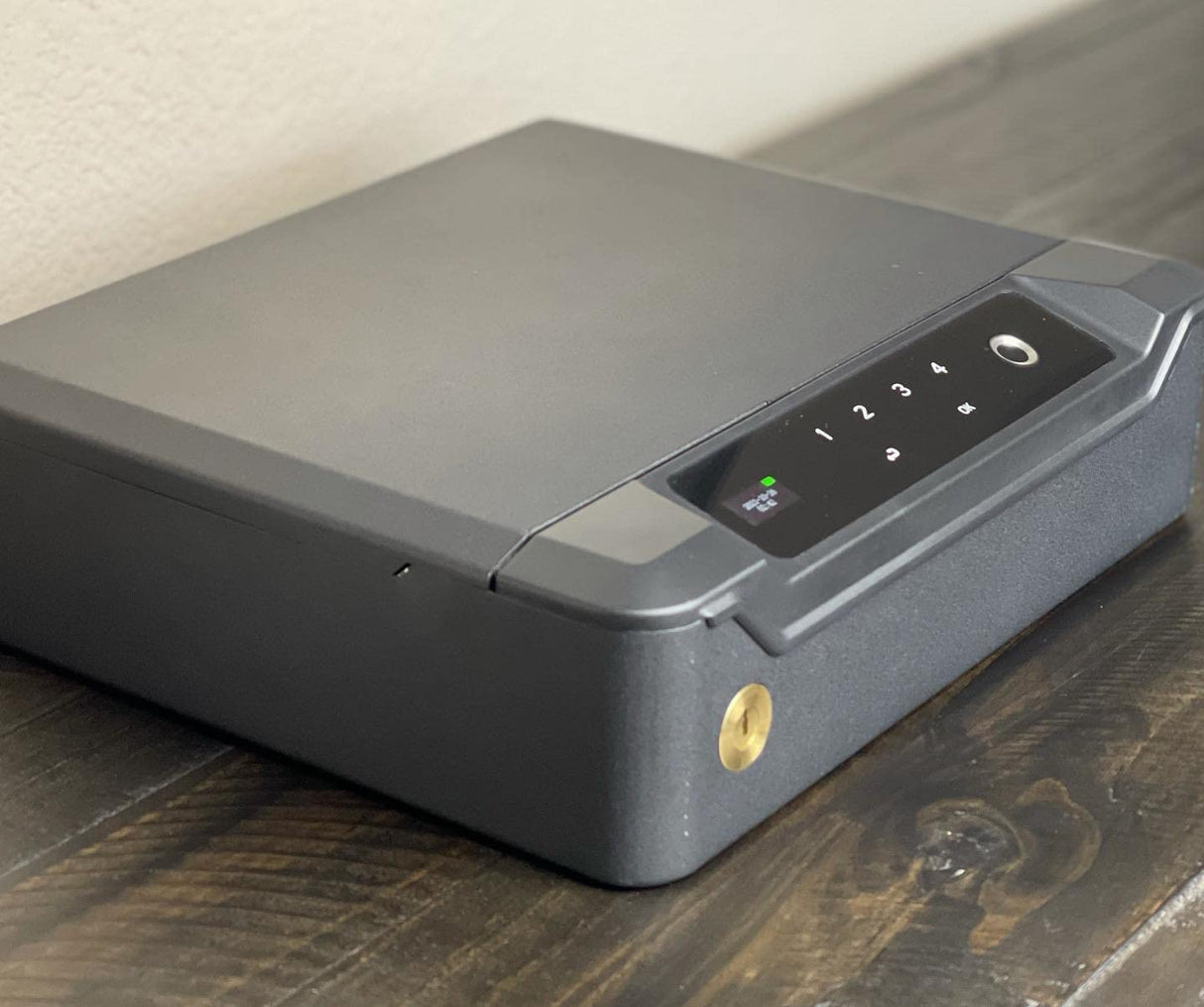 Adoreal Gun Safe for Handgun, Sensitive Quick-Access Fingerprint Biometric Gun Safe for Pistols, Visible LCD Monitor Gun Locks Box for 2 Guns, Anti-theft Design Sturdy Heavy Steel Construction Adoreal