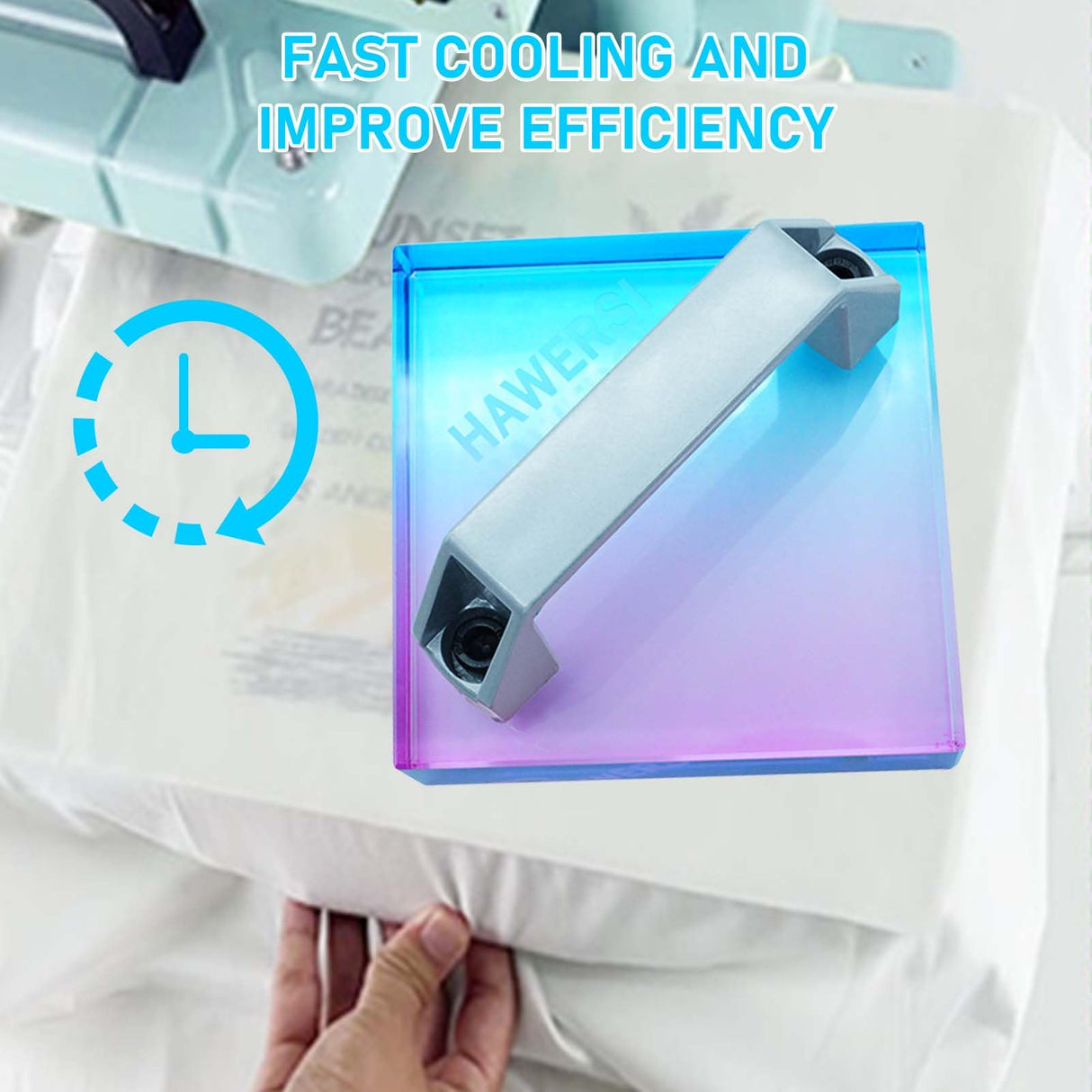 HAWERSI HTV Cooling Block with Handle,Craft Tool for Cooling Vinyl Heat Press,Accessories for Cricut Sublimation Paper,Heat Transfer Vinyl,Sublimation HTV, DTF Film,Iron on Vinyl,Heat Transfer Paper HAWERSI