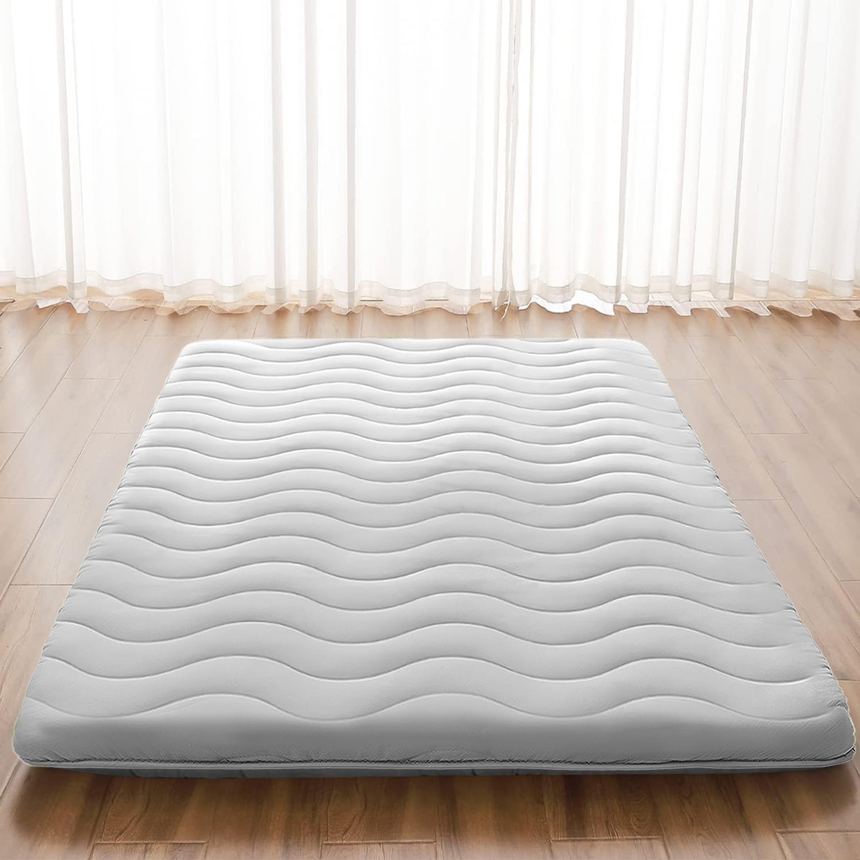 Japanese Floor Mattress, 100% High Density Comfortable Foam, 4" Thicken Foldable Mattress Tatami Mat Sleeping Pad, Ideal for Comfort and Support, Kids Floor Lounger Pillow Bed Sofa (Twin) SCHNAUZER HOME