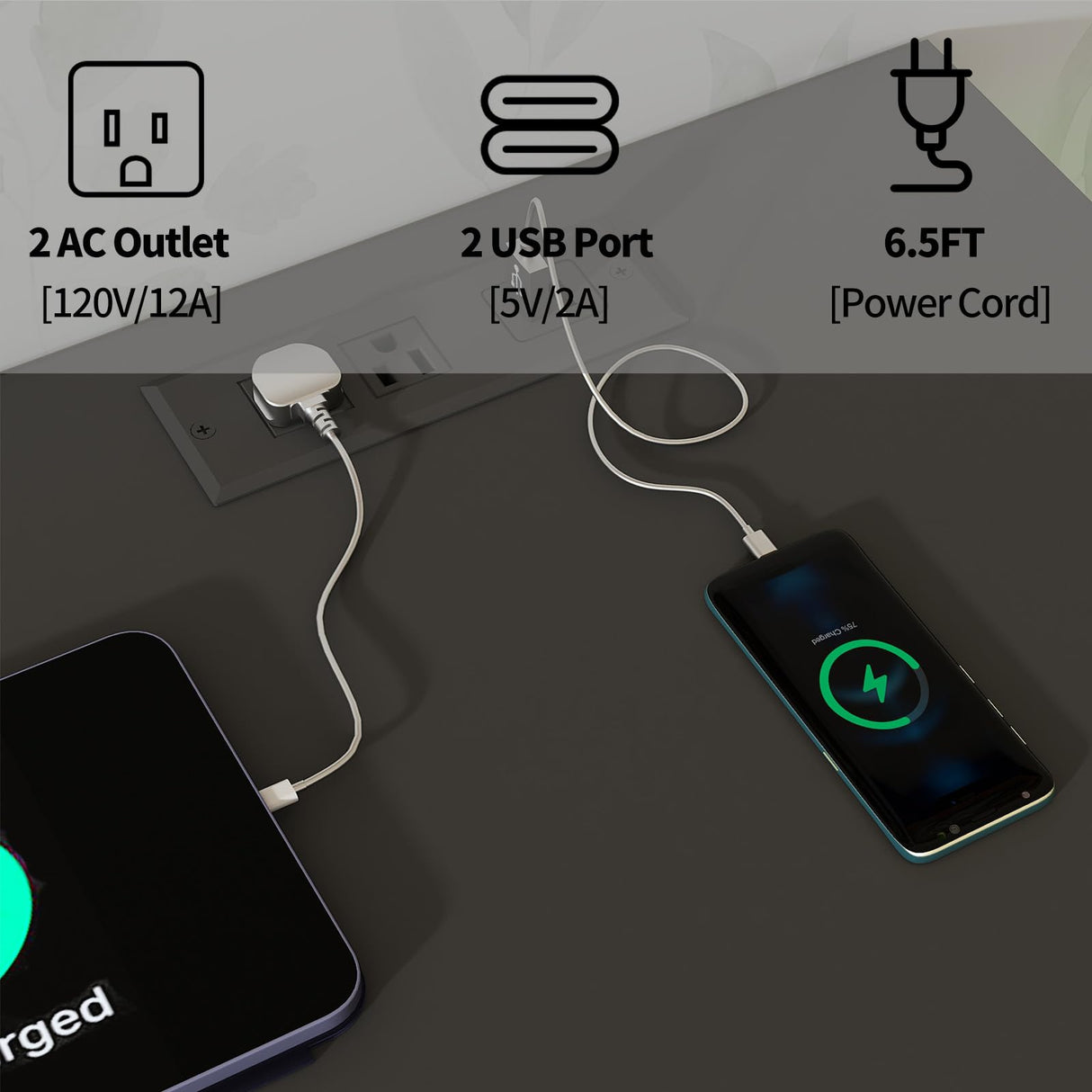 Dresser for Bedroom, Dresser with Hanging Rack Led Lights and Charging Station, Black Bedroom Dresser with 5 Fabric Chest of Drawers with PU Finish Storage Organizer, for Living Room Kids Room, Black SOOWERY