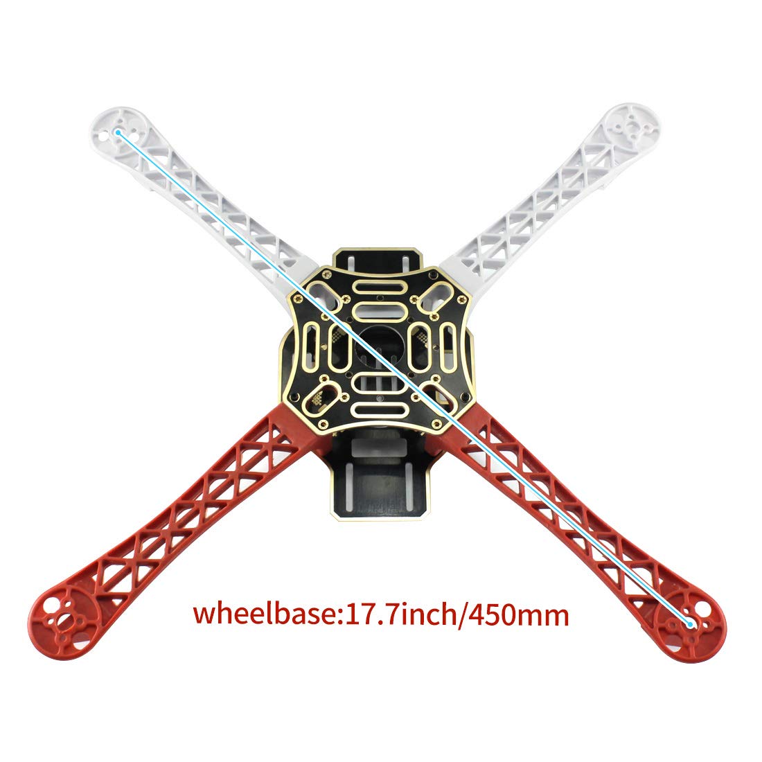 QWinOut 4-Axle 450mm DIY Drone Kit PIXHAWK 32 bit 2.45 FC F450 Airframe RC Quadcopter Unassembly Kit (Standard Version) QWinOut