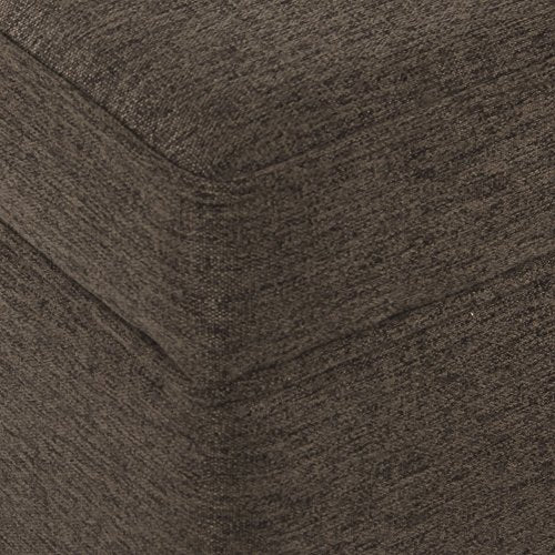 HomePop Home Decor | Dinah Collection Modern Storage Ottoman | Ottoman with Storage for Living Room & Bedroom (Chocalate Brown) HomePop