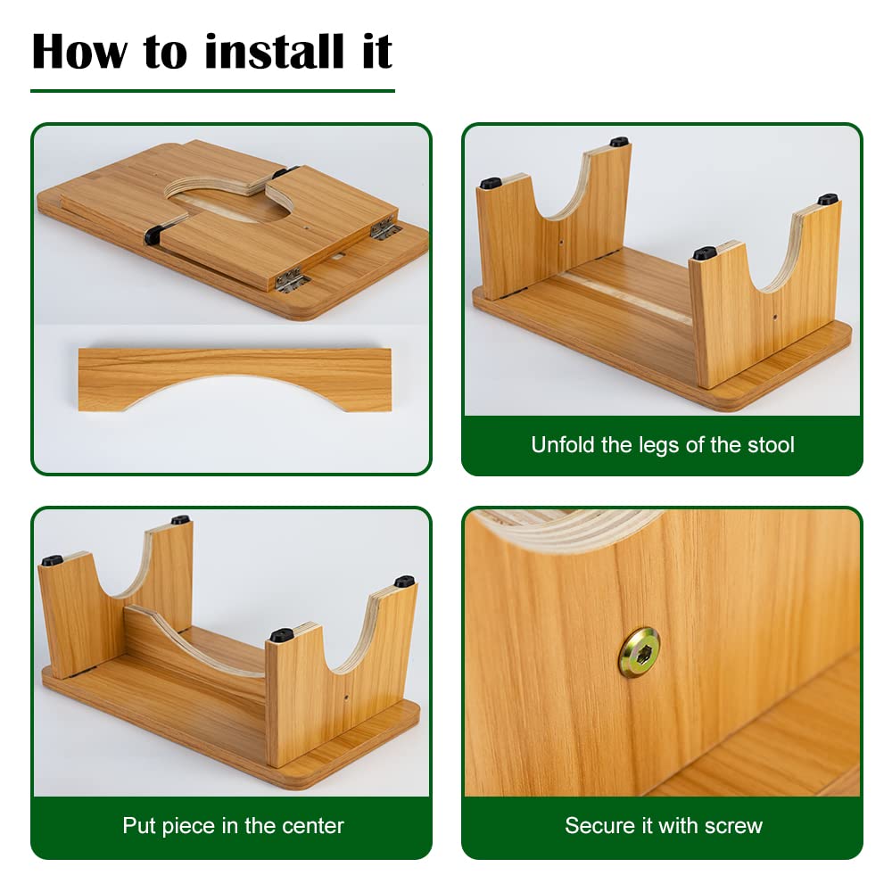 StrongTek Step Stool for Kids Adults, Portable Step Ladder with Non-Slip Surface, 7.5" One Step Stool for Bedroom, Bathroom, Wooden Bedside Step Stool for High Beds, 300lbs Capacity StrongTek