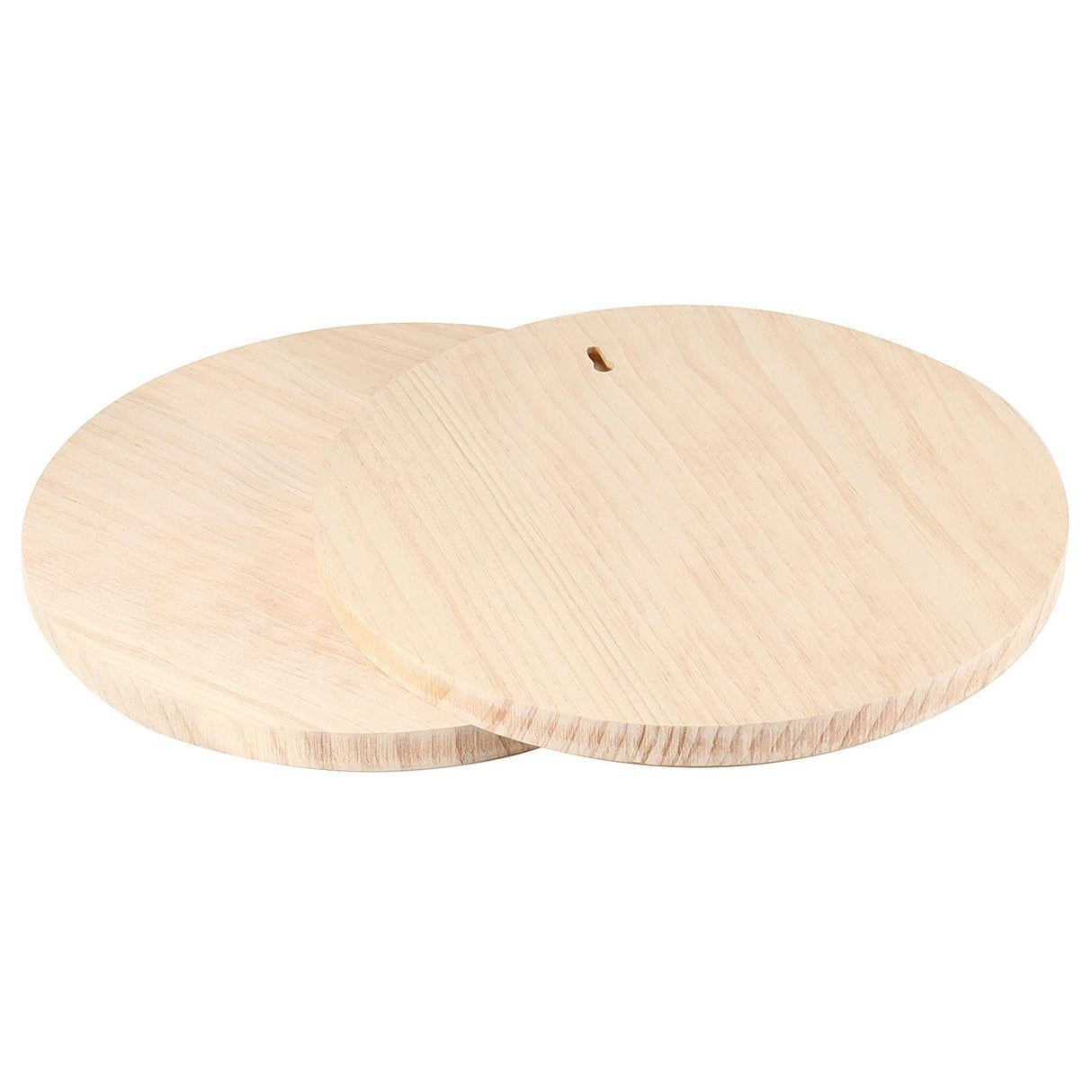 MUKLEI 4 Pack 12 Inch Round Wood Plaque, 3/4 Inch Thick Unfinished Wooden Circle Plaque Wooden Base for Craft Projects, Painting, Woodcarving, DIY Sign MUKLEI