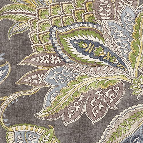 HomePop Classic Square Storage Ottoman with Lift Off Lid | Ottoman with Storage for Living Room & Bedroom, Gray Floral HomePop