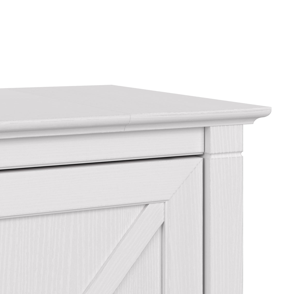 Bush Furniture Key West Small Storage Cabinet with Doors and Shelves in Pure White Oak, 2 Door Accent Chest for Home Office, Living Room, Entryway Bush Business Furniture