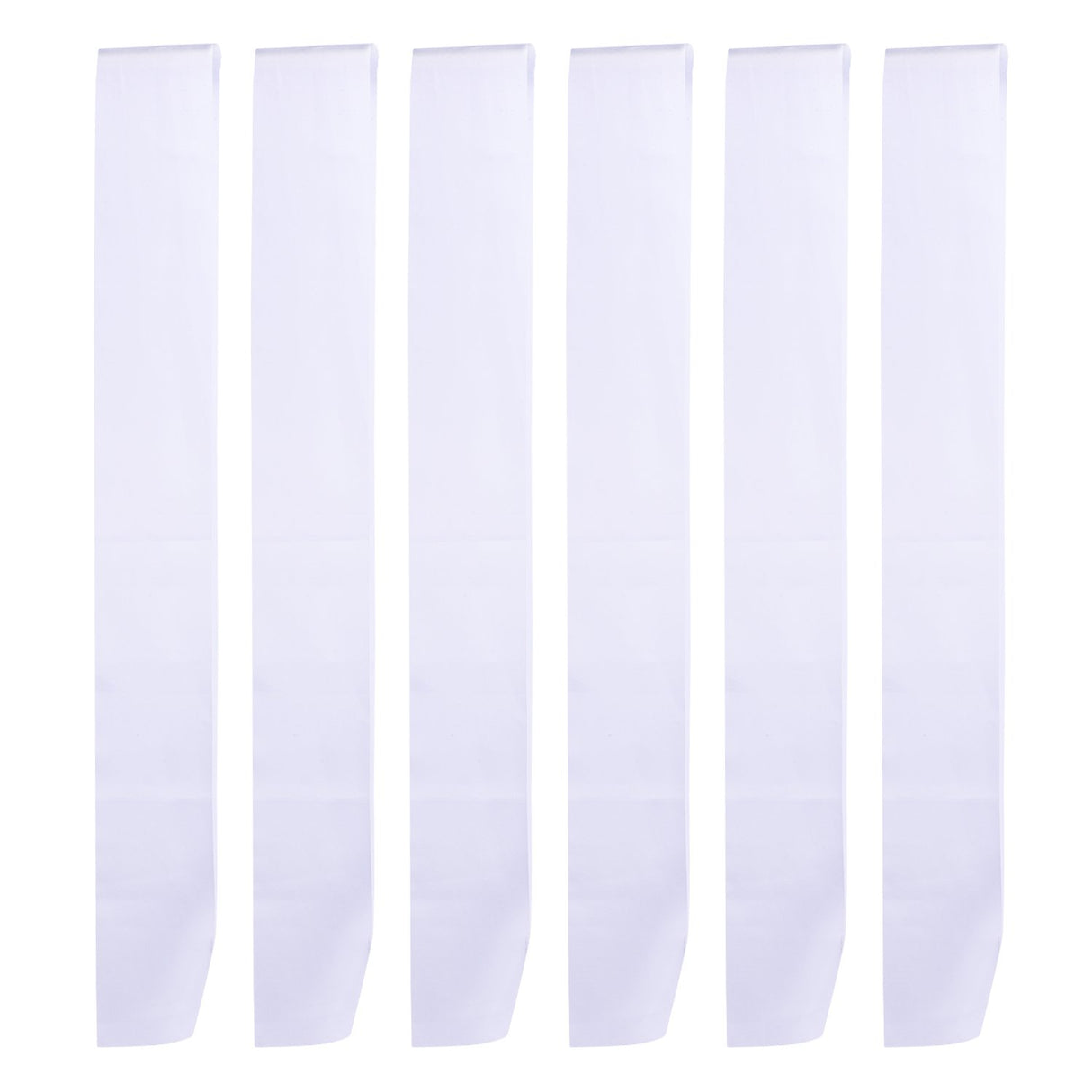 BBTO 6 Pieces White Sashes Blank for Pageants 2024 Blank Satin Sash Plain Sashes for DIY Wedding Hen Party Beauty Pageant Graduation Party Decorations BBTO