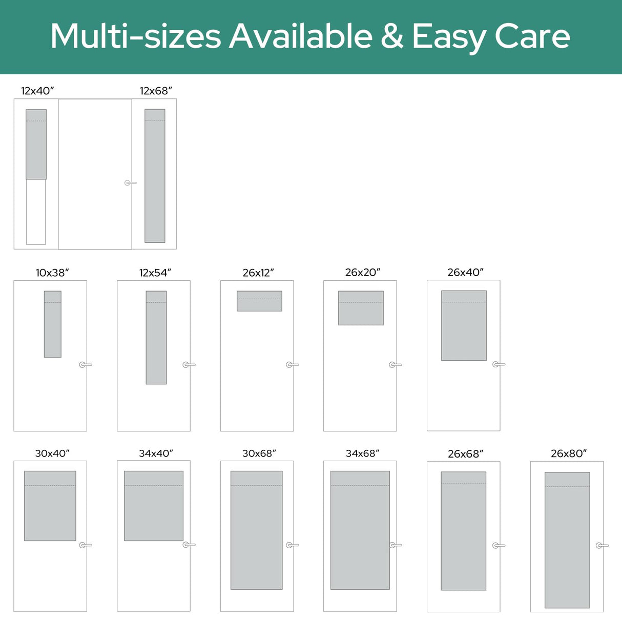 HOMEIDEAS Blackout French Privacy Door Curtains for Door Window,Curtains for Glass, Thermal Insulated Tie Up Shade Window Covering for Bedroom, Black, W26 X L40 Inch, 1 Panel HOMEIDEAS