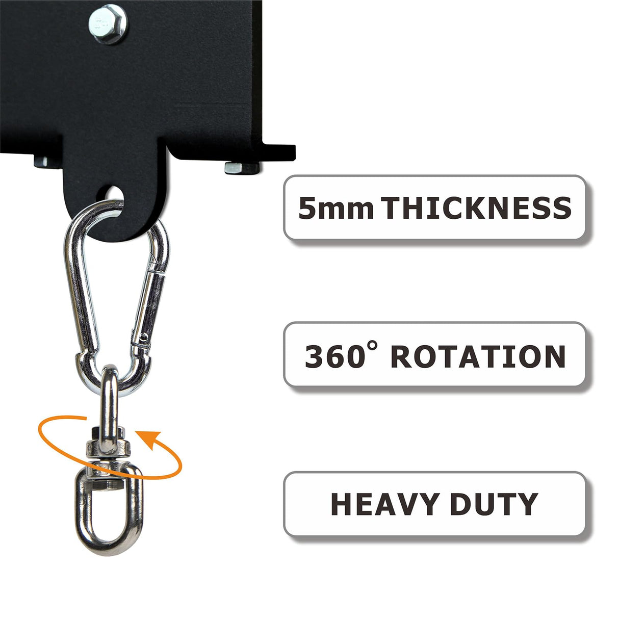 YZZHAJ Heavy Punching Boxing Bag Hanger, Heavy Duty Bag Hanger Bracket, 360° Rotation Wall Ceiling Mount Wood Beam Hook for Boxing Muay Thai Training, Aerial Yoga Swing & Hammock YZZHAJ