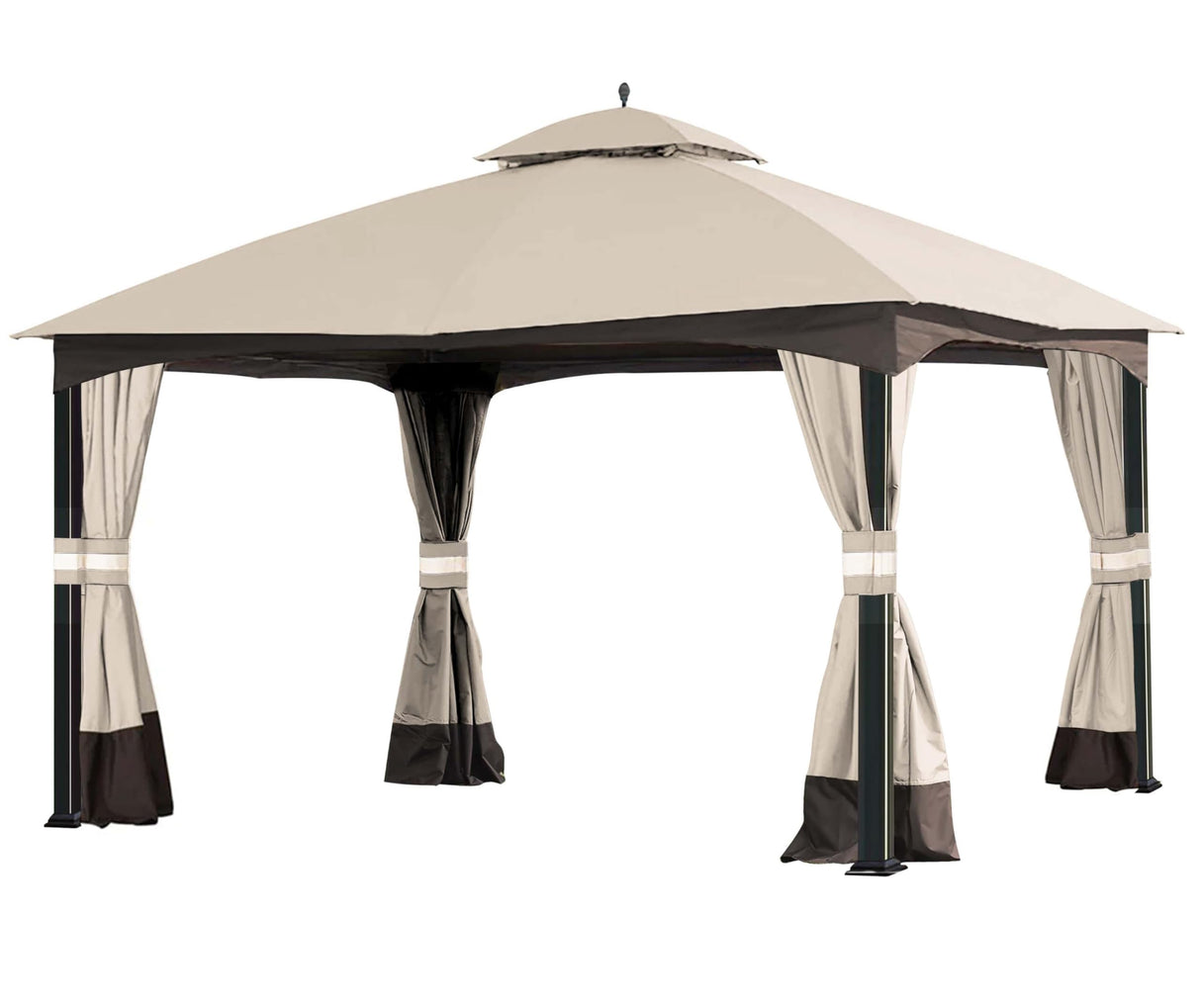 SCOCANOPY Replacement Top for 10x12 FT Gazebo Massillon Biscayne,Cabin-Style L-GZ933PST,Turnberry L-GZ933PCO-L,Tuscany L-GZ933PST-K (Light Beige Ripstop) SCOCANOPY