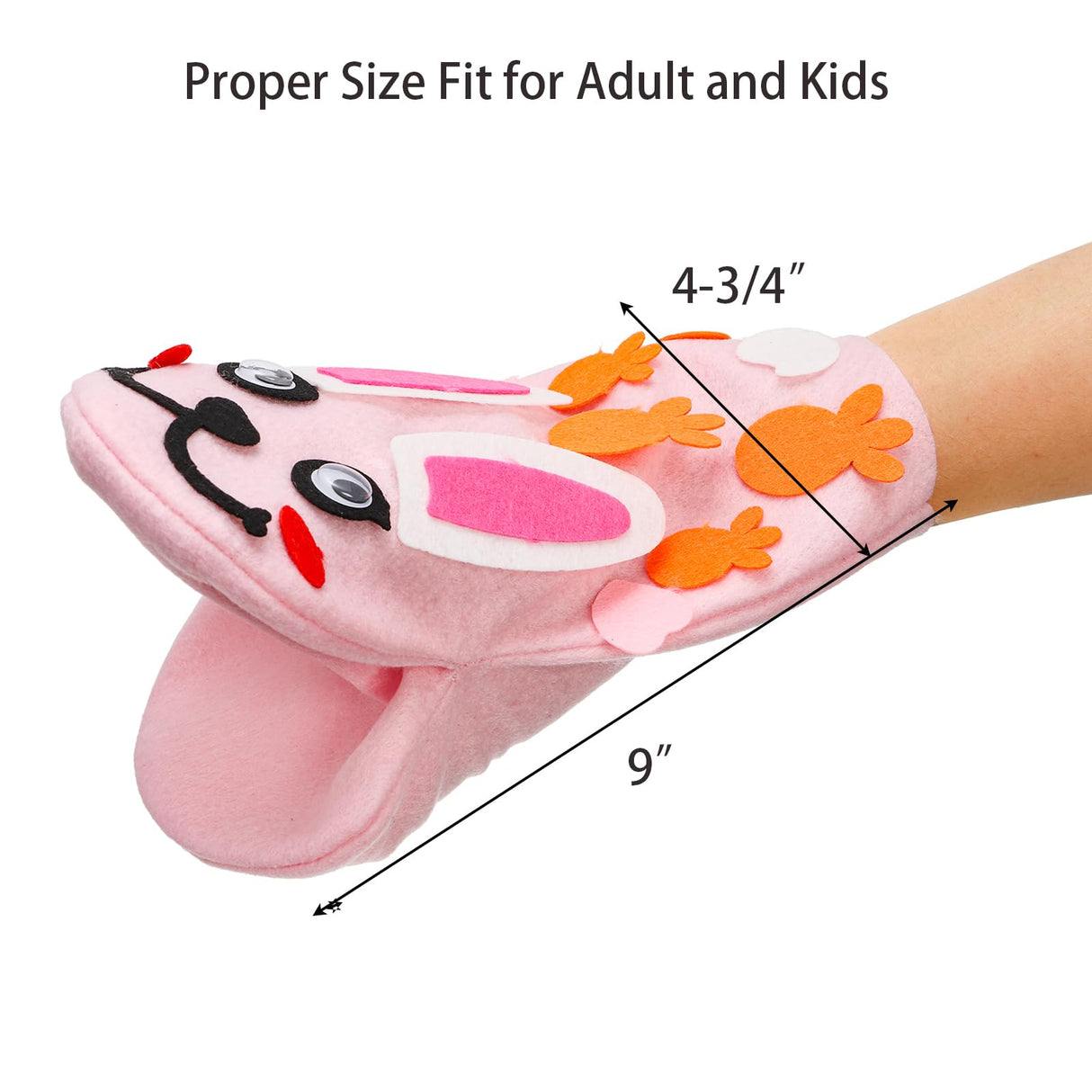 Jucoan 12 Pack Hand Puppet Making Kits for Kids, Felt Animals Sock Puppet Supplies Kit,Making Your Own Puppets Kits Art Craft Toy for Storytelling Role Play Classroom Party, Gift for Girls Boys Jucoan