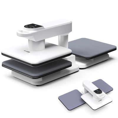 AKEYDIY 15x15 Heat Press, Dual Auto Heat Press Machine for T-Shirts, 360° Swing Away Heat Press with Auto Press Release for Sublimation Pillows, Canvas Bags, Puzzles, Coasters (15x15 White)