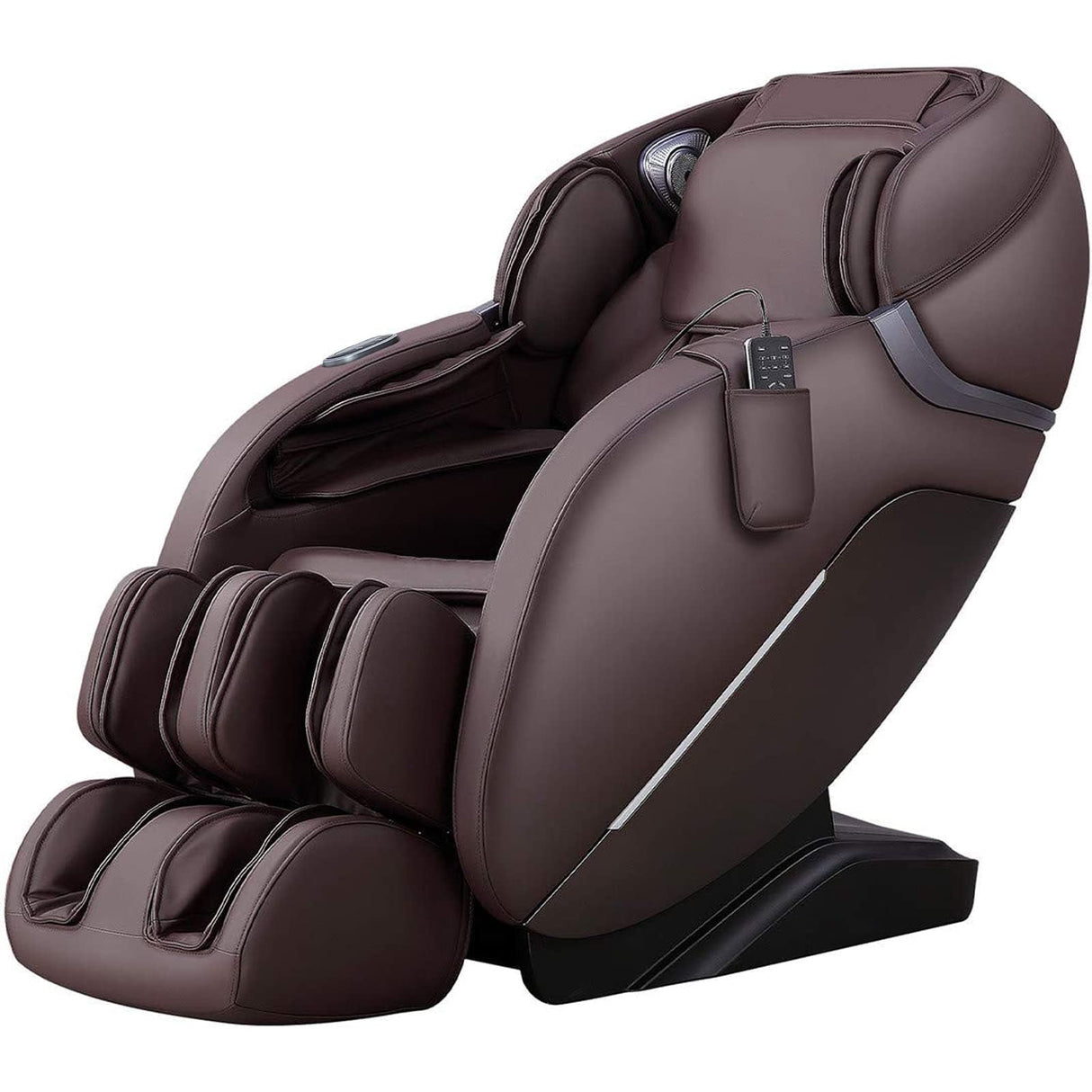 MYTHIA A303 Massage Chair iRest System, Full Body with Heat, Zero Gravity, 53.15" SL Track Shiatsu Recliner with Auto Body Scan, Bluetooth Speakers, Footrest Calfrest Extension (Brown) MYTHIA