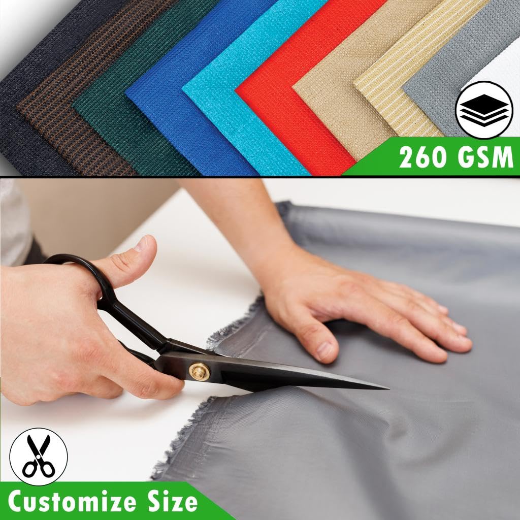 Amgo 10' W x 20' L Beige Pergola Canopy Replacement UPF50+ Top Cover, Commercial Grade 260GSM Sun Shade for Outdoor Patio, 95% UV Blockage, Stainless Steel Weighted Rods Included (We Make Custom Size) Amgo