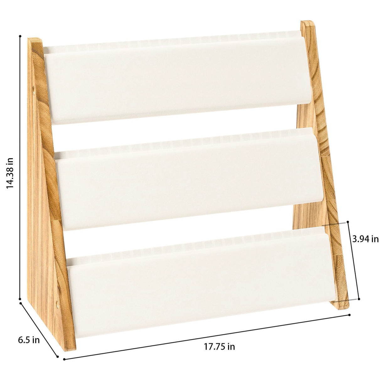 Yoimori Necklace Holder, 3 Tier Necklace Organizer Stand with White Velvet, Wood Necklace Display Stands for Selling, Jewelry Display Stand for 72 Necklaces Bracelets (Brown) Yoimori