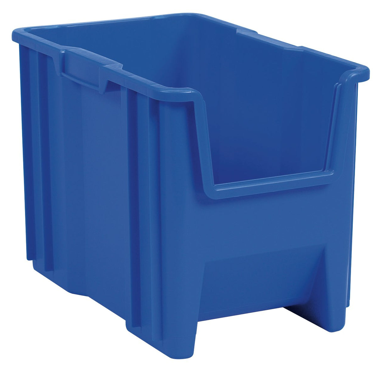 Akro-Mils 13014 Stak-N-Store Heavy Duty Stackable Open Front Plastic Storage Container Bin, (17-1/2-Inch x 11-Inch x 12-1/2-Inch), Blue, (4-Pack) Akro-Mils