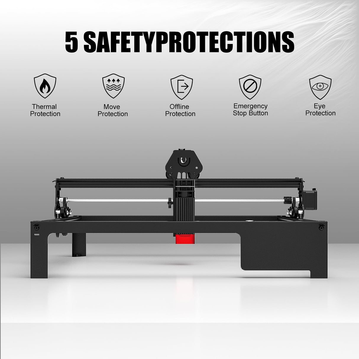 IWECOLOR Laser Engraver 5W Higher Accuracy DIY Laser Engraving Machine,Offline Usage Laser Cutter,400x410mm,0.08mm Laser Spot, CNC Laser Cutter for Wood Metal Acrylic Glass IWECOLOR