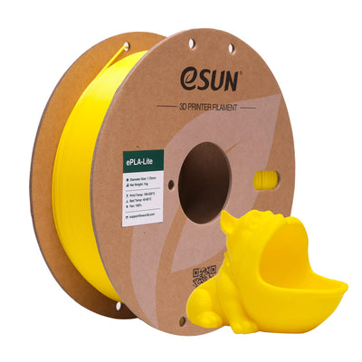 eSUN PLA Filament 1.75mm, High Toughness 3D Printer Filament Upgraded PLA Filament, Dimensional Accuracy +/- 0.03mm, 1KG Cardboard Spool (2.2 LBS) 3D Printing Filament for 3D Printers, Yellow