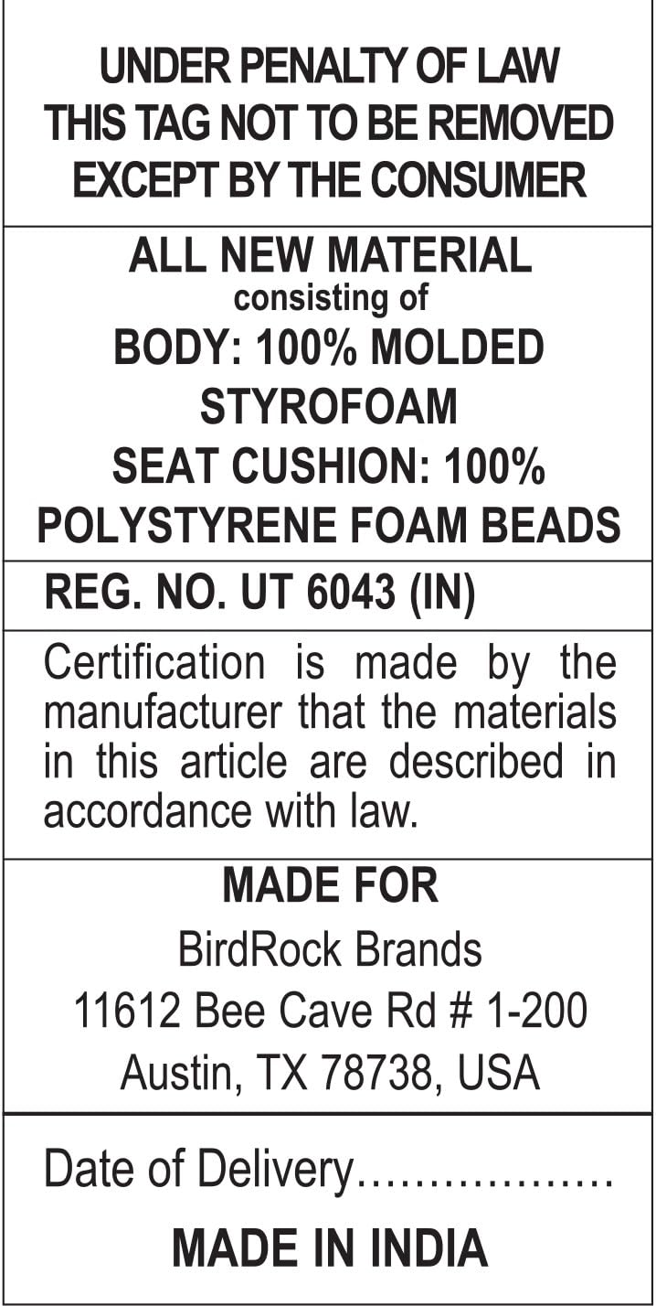 BIRDROCK HOME Buds Pouf Ottoman | Cotton Braided Foot Stool with Bead Filling | Boho Foot Rest for Living Room & Bedroom | Oversized, Sturdy & Comfortable Seating, Lightweight & Soft | Natural BIRDROCK HOME