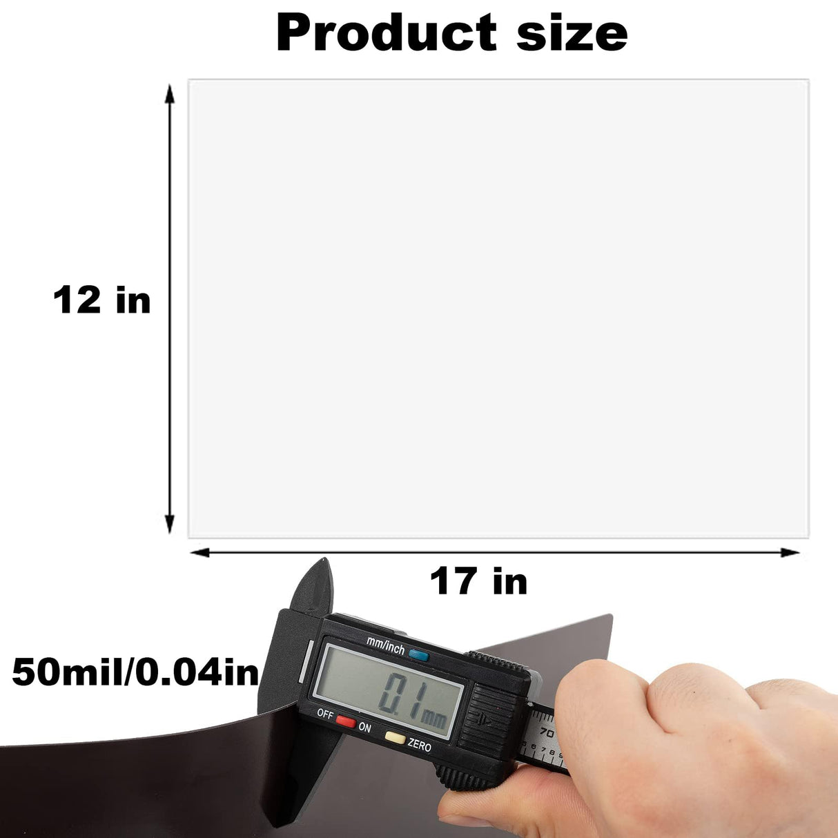 4 Pack Size 12” x17” Blank Magnets, Personalized Car Magnet for Business or Personal, 50 Mil /0.04" Thickness Magnetic Signs for Vehicles to Cover Company Logo, Prevent Car Scratches & Dents BFhongly