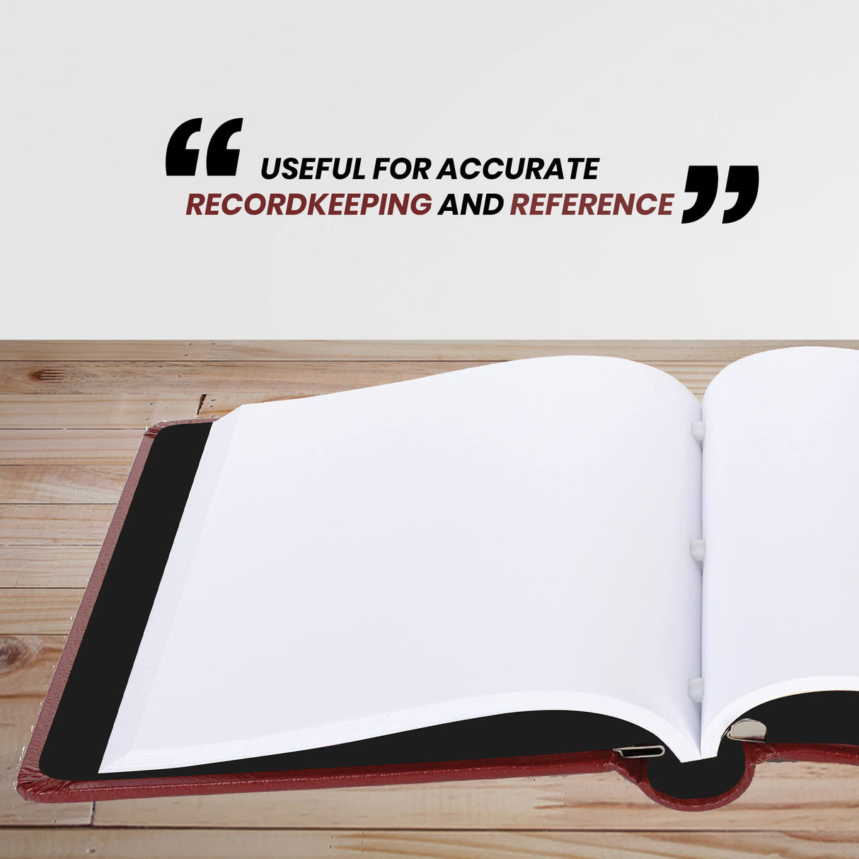 Office Werks Corporate Minute Book Binder, Maroon Leather w/Gold-Tooled Covers and Spines, Letter Size 8.5 x 11 Inches, 125 Pages/250 Sheet Capacity, 100 Minute Book Paper Included Office Werks