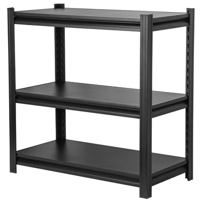 Storage Shelves 3 Tier Adjustable Garage Shelving Heavy Duty 31.5" W x 15.7" D x 31.5" H Metal Shelving Unit for Garage Shelves, Utility Rack Shelf, Storage Warehouse Pantry Closet, Black