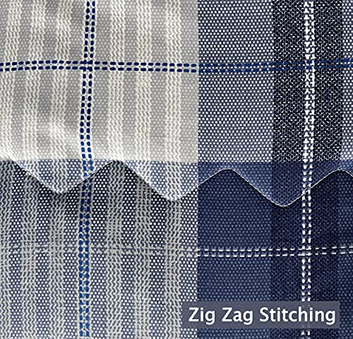 SLEEPBELLA Comforter Twin Size, 600 Thread Count Cotton Navy Blue & Grey Buffalo Pattern Blue Plaid Comforter Sets,Down Alternative Bedding Set 2Pcs (Twin, Navy Plaid) SLEEPBELLA