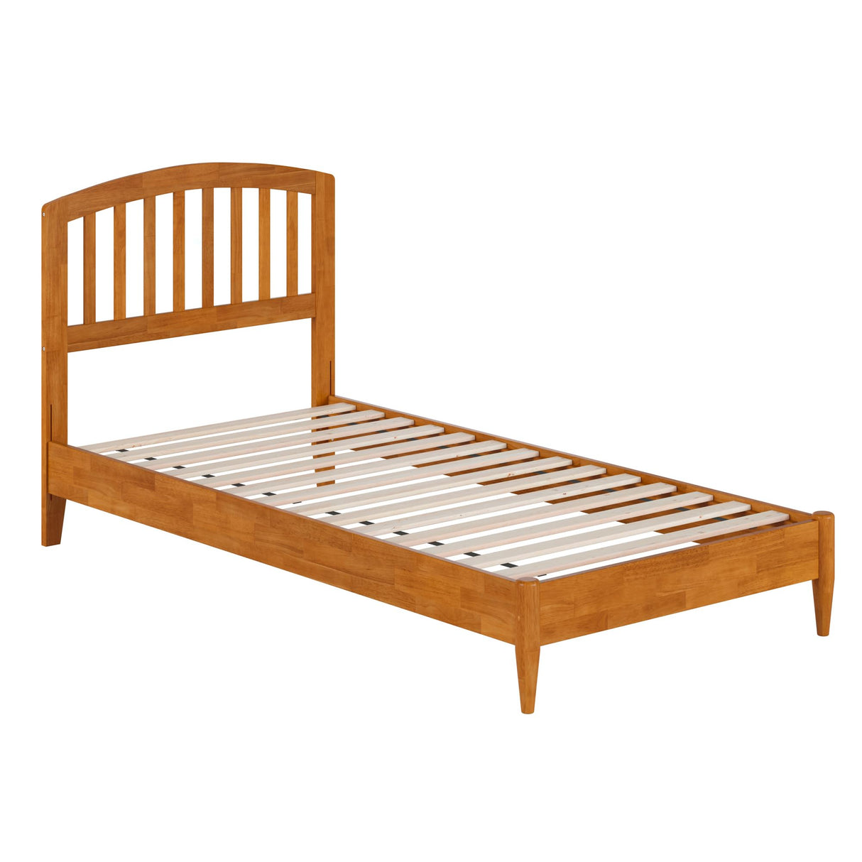 AFI, Quincy Twin XL Solid Wood Low Profile Platform Bed, Light Toffee AFI