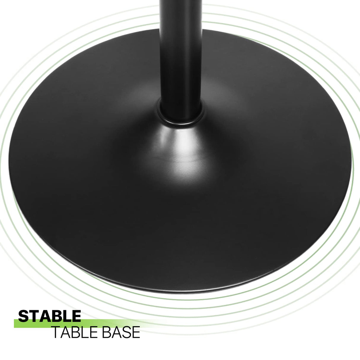 Magshion 31.5" Square Pub Table Height Adjustable 27.6"-36" Cocktail Table with Metal Base MDF Top Non-Rotatable for Dining Bistro Café Home Bar, Black Magshion