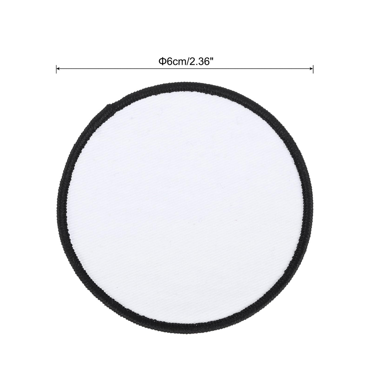 MECCANIXITY 16pcs Sublimation Patch Blank, 6cm/2.36" Fabric Iron-on Blank Heat Transfer Repair Patch for DIY Crafts Caps Clothes Shoes Bags Uniforms, White MECCANIXITY