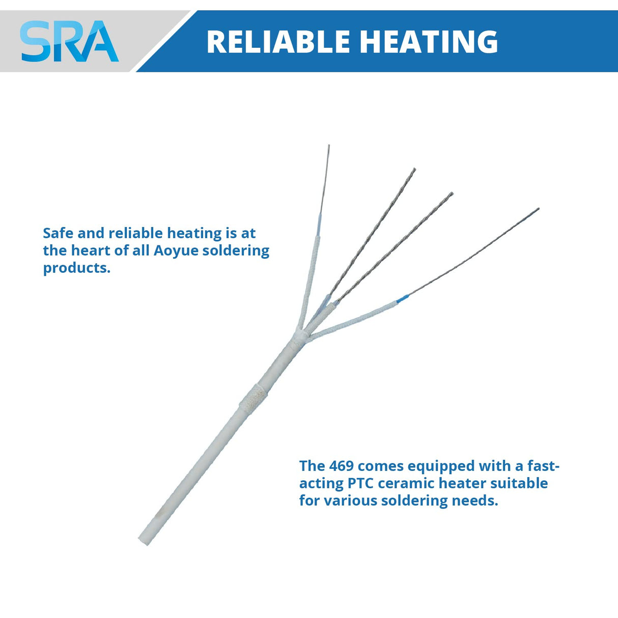 Aoyue 469 Variable Power 60 Watt Soldering Station with Removable Tip Design- ESD Safe Aoyue