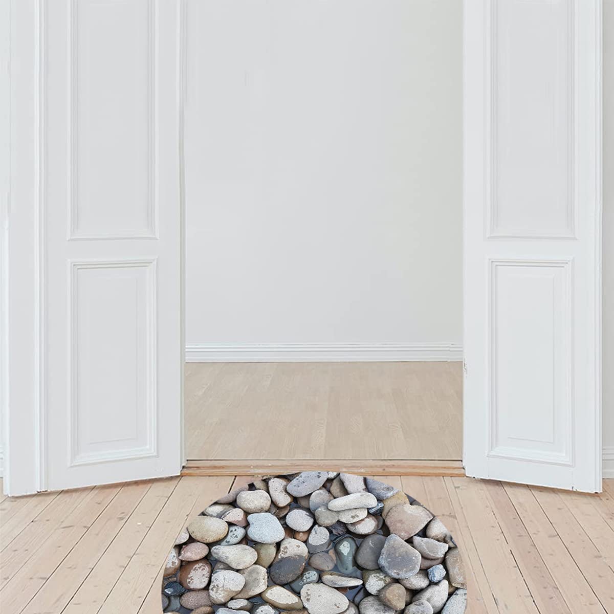 ZMvise Sublimation Blanks Door Mats 23.6 Inch Round Polyester Heat Transfer Welcome Mat Non Slip Mats for Home Bedroom Bathroom Decoration Set of 4 ZMvise