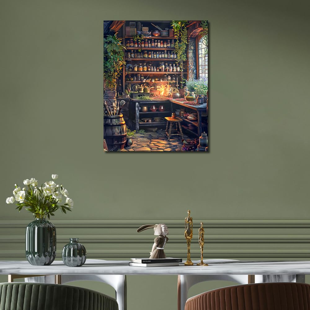 TUMOVO Abstract Paint by Numbers Kit for Adults, Fantasy Adult Paint by Number Kits on Canvas, Magic Lab DIY Acrylic Painting by Numbers for Gift Home Wall Decor 16"x20"(Frameless) TUMOVO