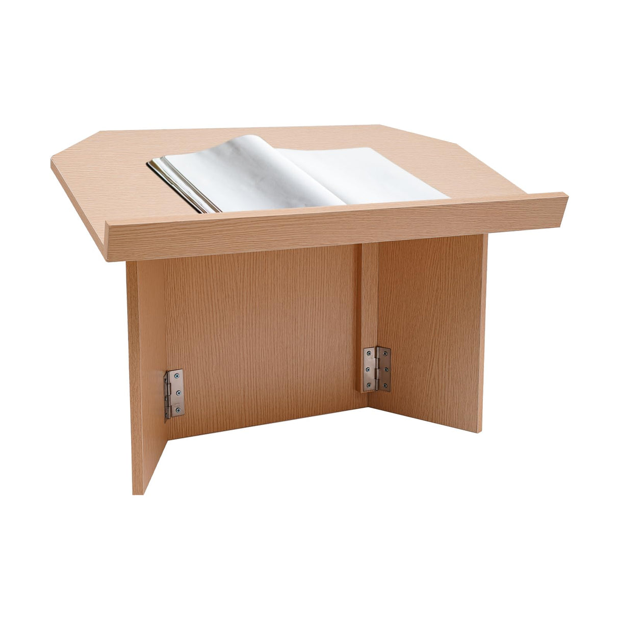HOLMZCED Foldable Oak Podium Lectern - Portable Desktop Speaker Stand for Any Occasion HOLMZCED